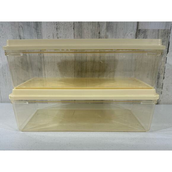 Vintage Max Klein Set of 2 Hard Plastic Acrylic Shoe Boxes & Lids SS101 SS10 - Picture 1 of 12